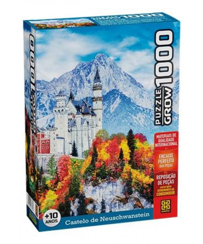 Quebra cabeça 1000 peças castelo de Neuschwanstein - Grow 03734